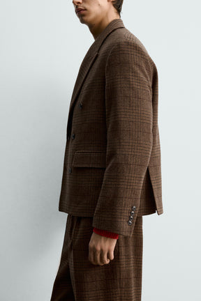 BOXY FIT CHECK SUIT BLAZER - Image 6