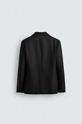 WOOL BLEND TEXTURED SUIT BLAZER - Image 7