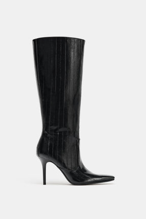 Engraved Heel Boots