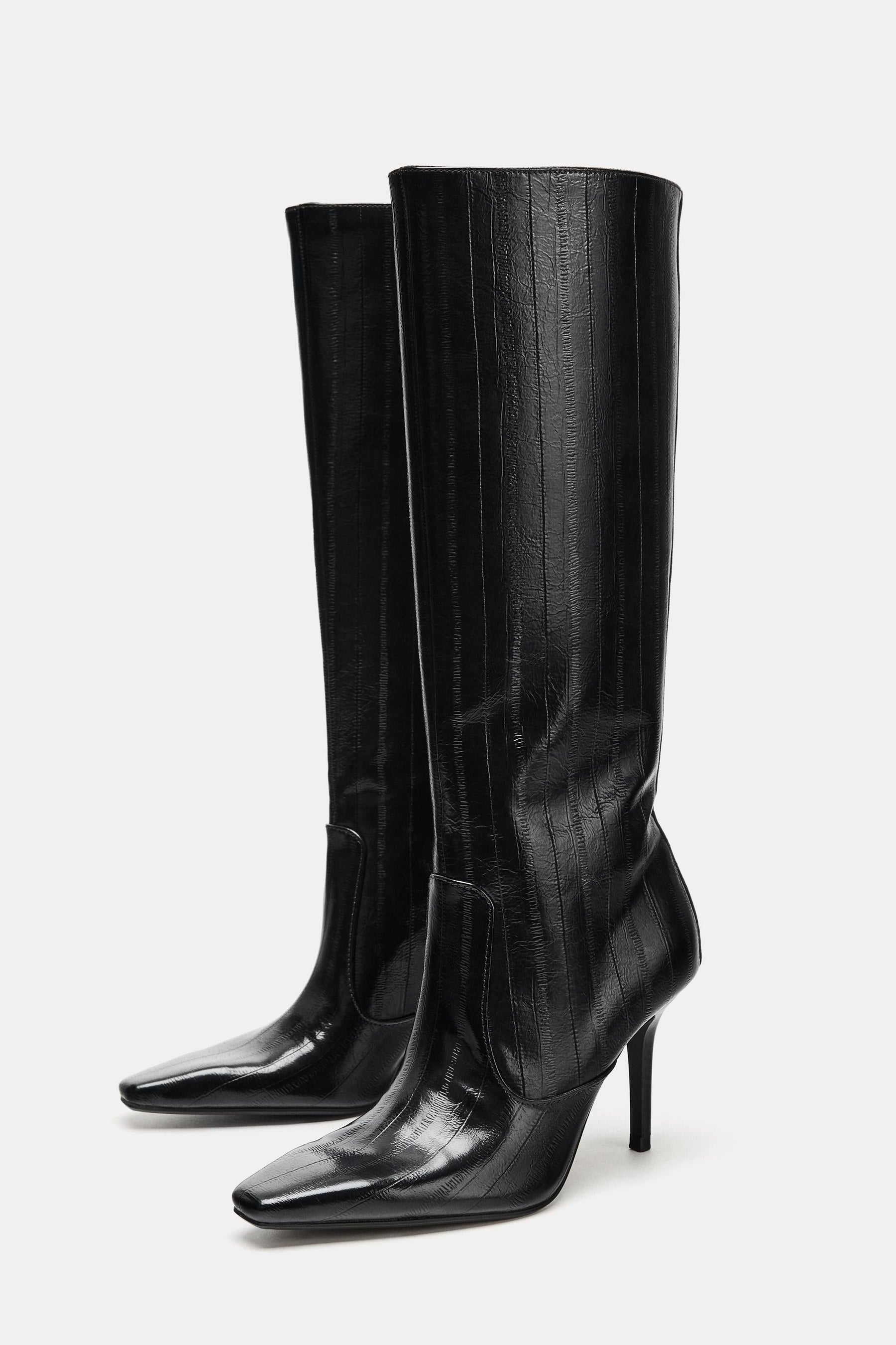 Engraved Heel Boots