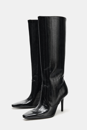 Engraved Heel Boots