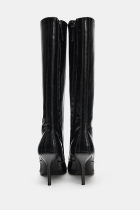 Engraved Heel Boots