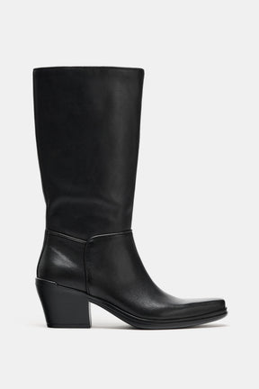 Leder-Cowboystiefeletten