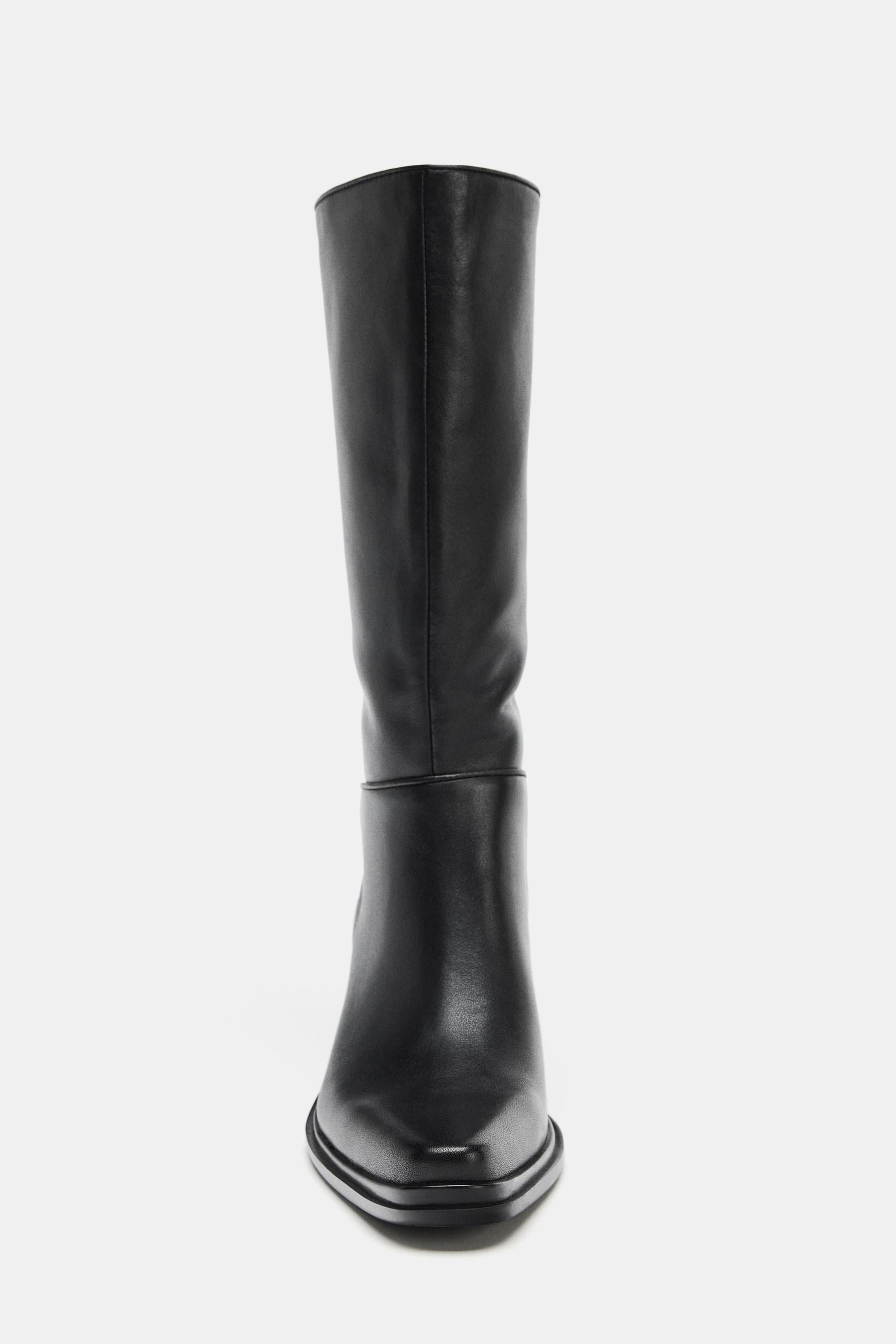 Leder-Cowboystiefeletten