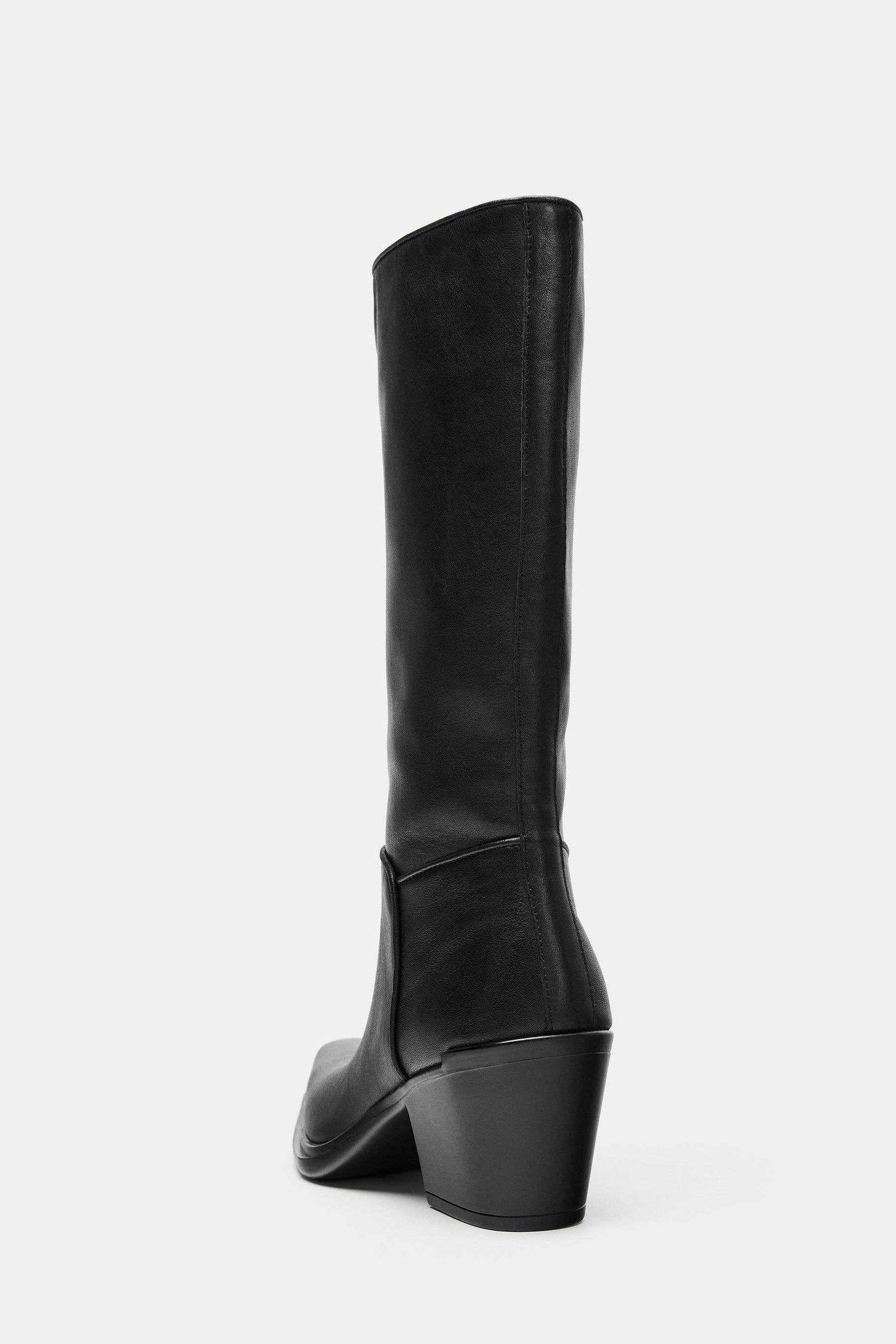 Leder-Cowboystiefeletten