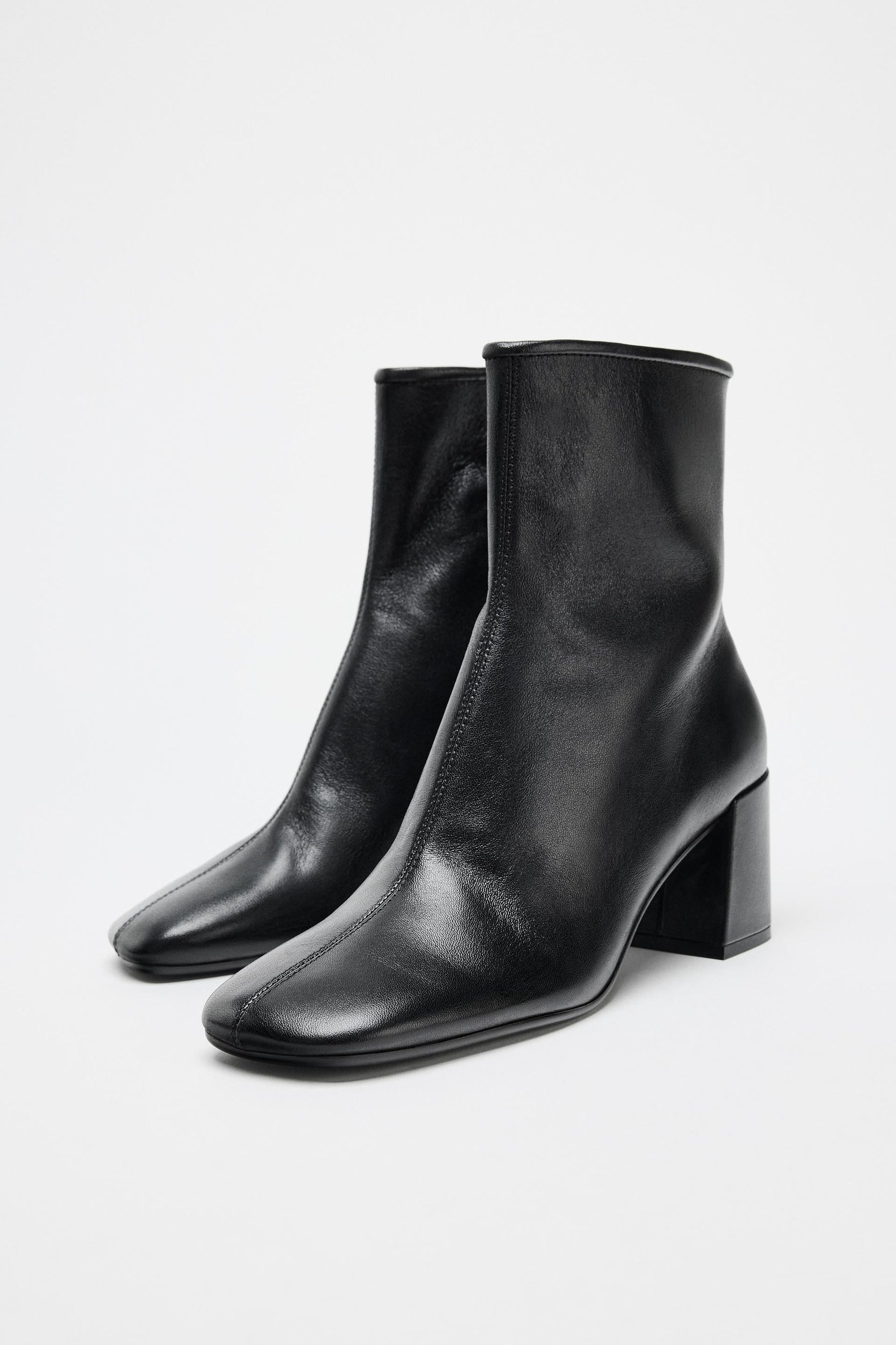 LEATHER ANKLE BOOTS