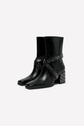 Leather Heeled Ankle Boots