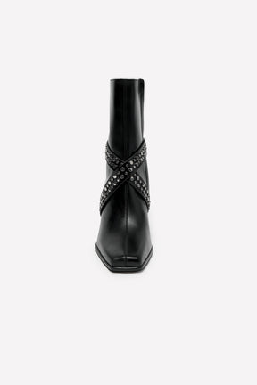 Leather Heeled Ankle Boots