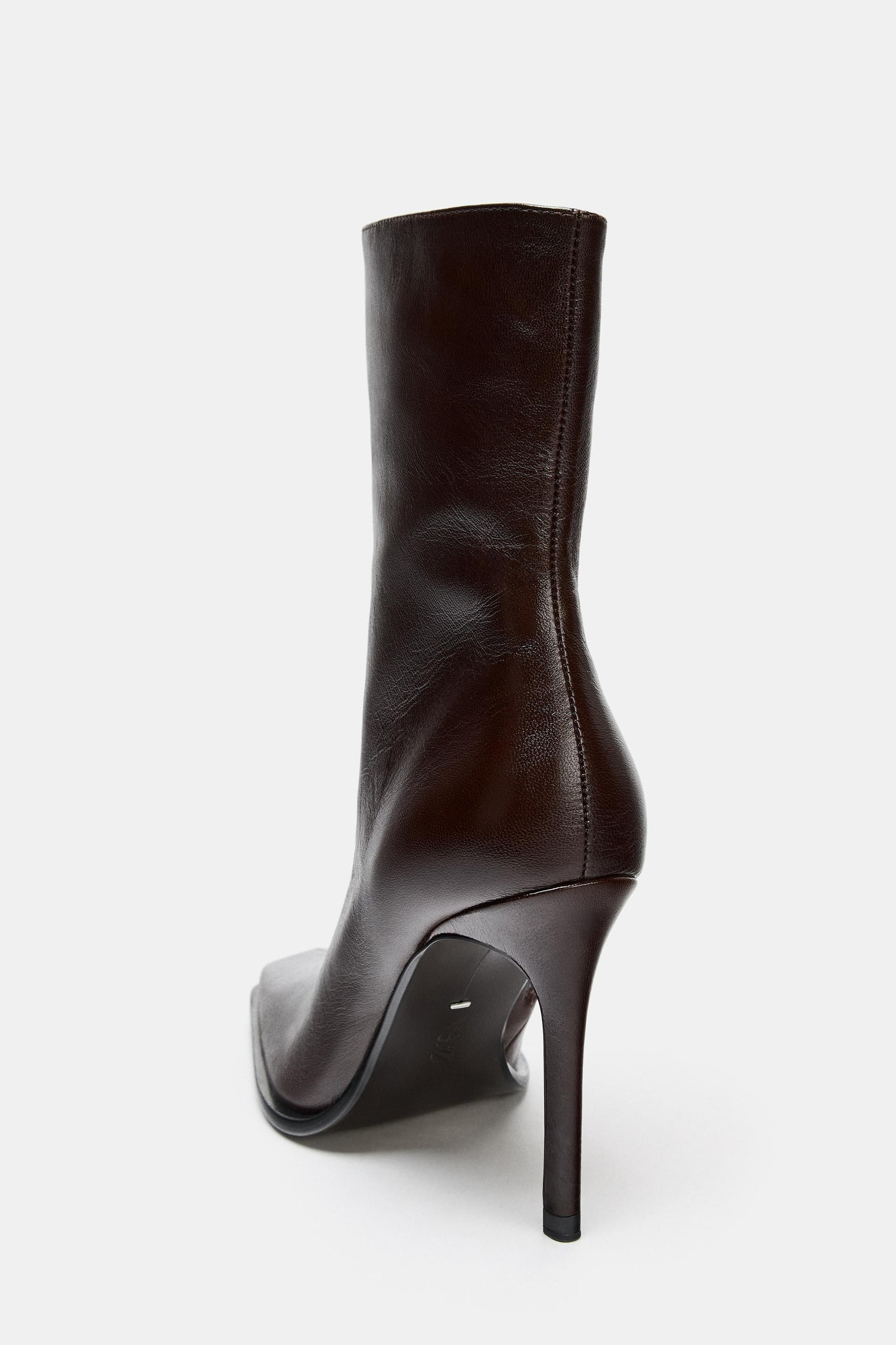 Leather Ankle Boots, Square