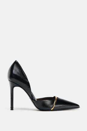 Metallic Strap High Heel
