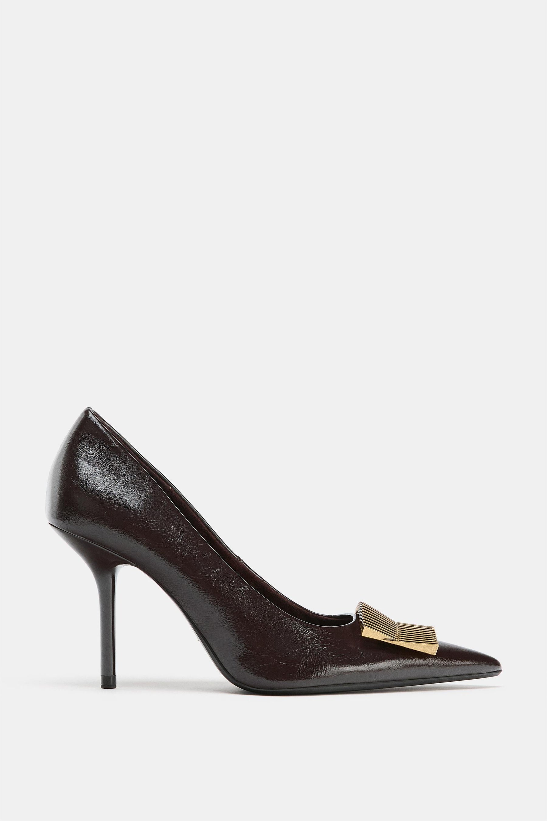 Metal-Appliqué High-Heel Shoes