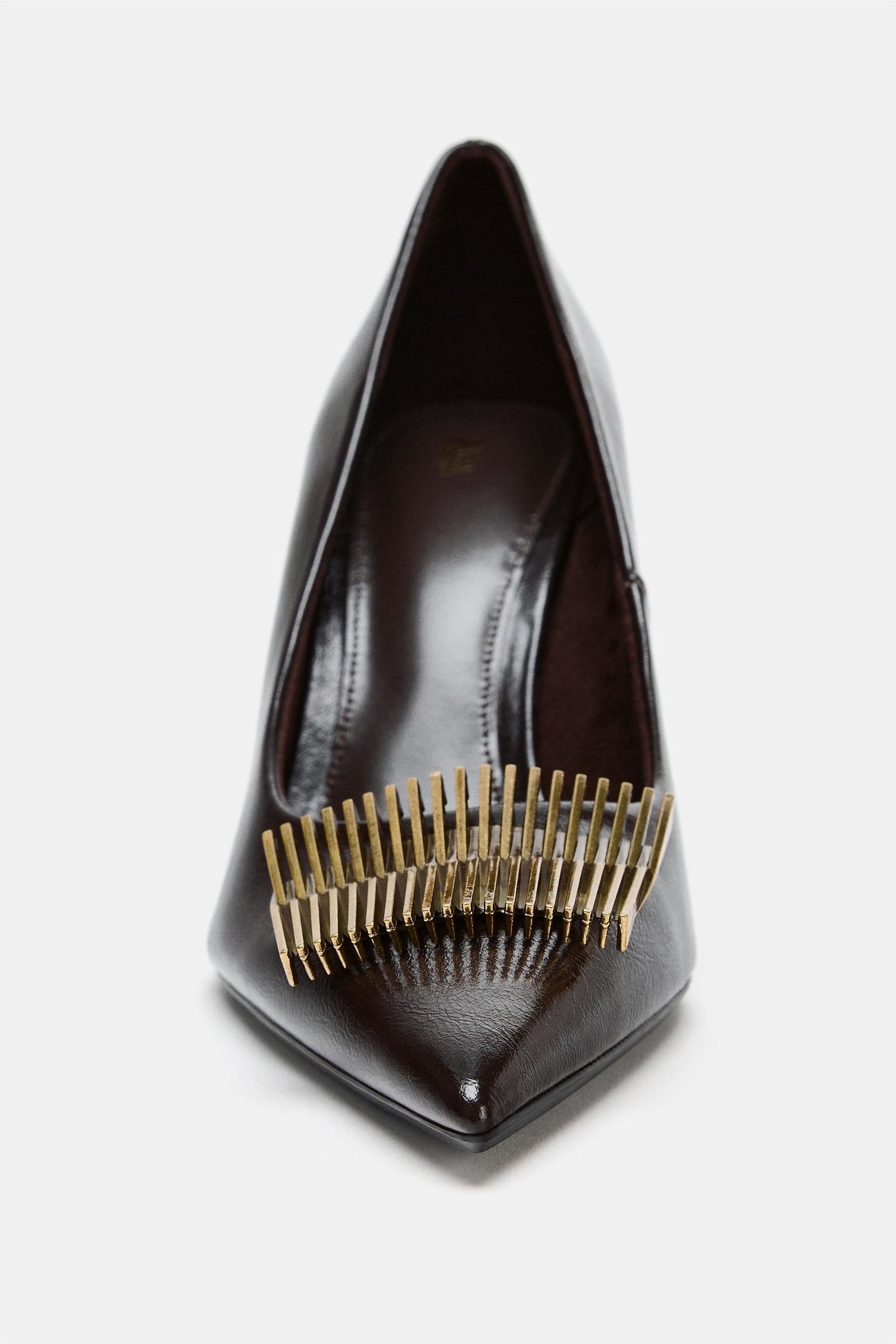 Metal-Appliqué High-Heel Shoes