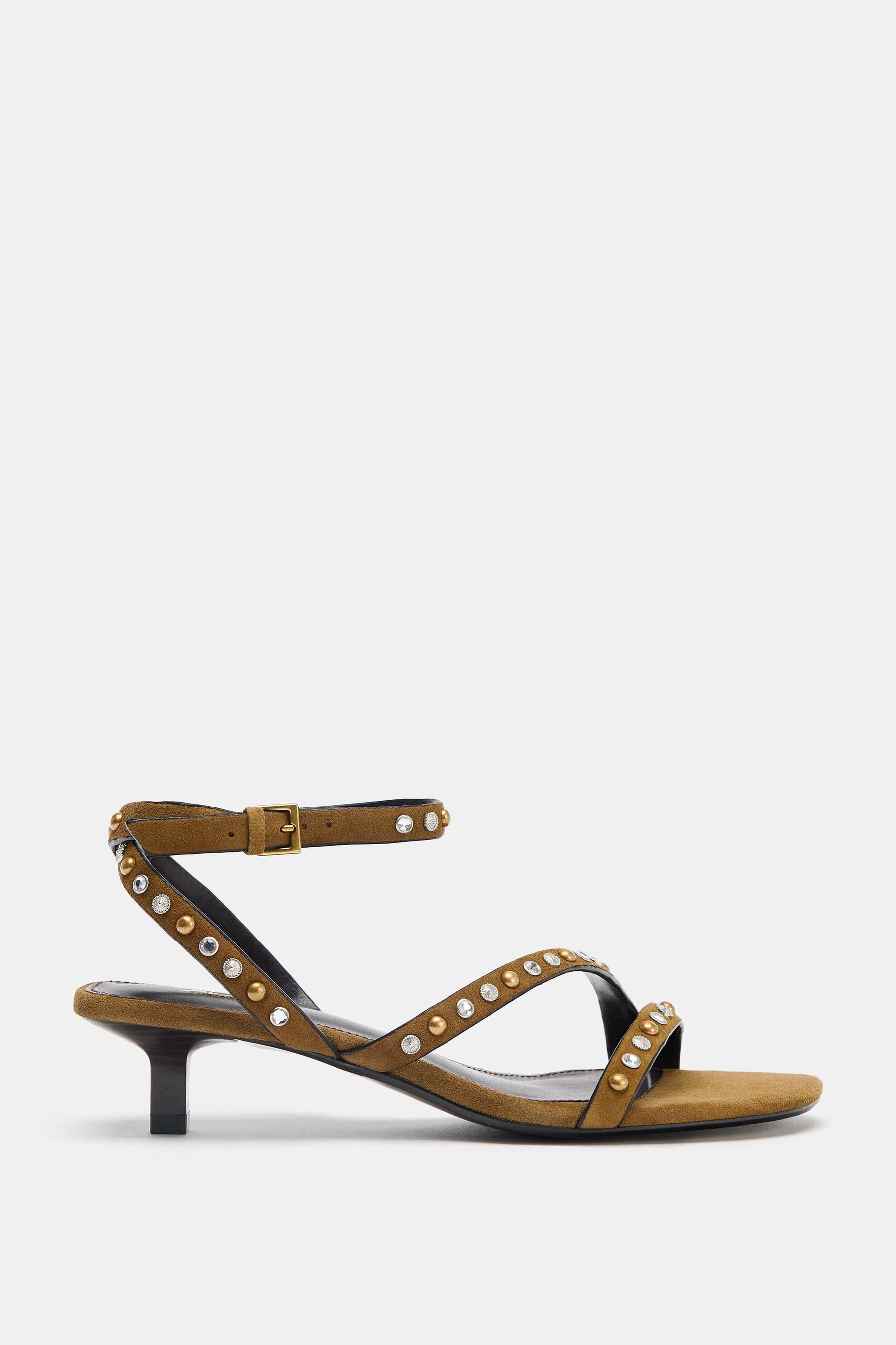 Studded Kitten Heel Sandals