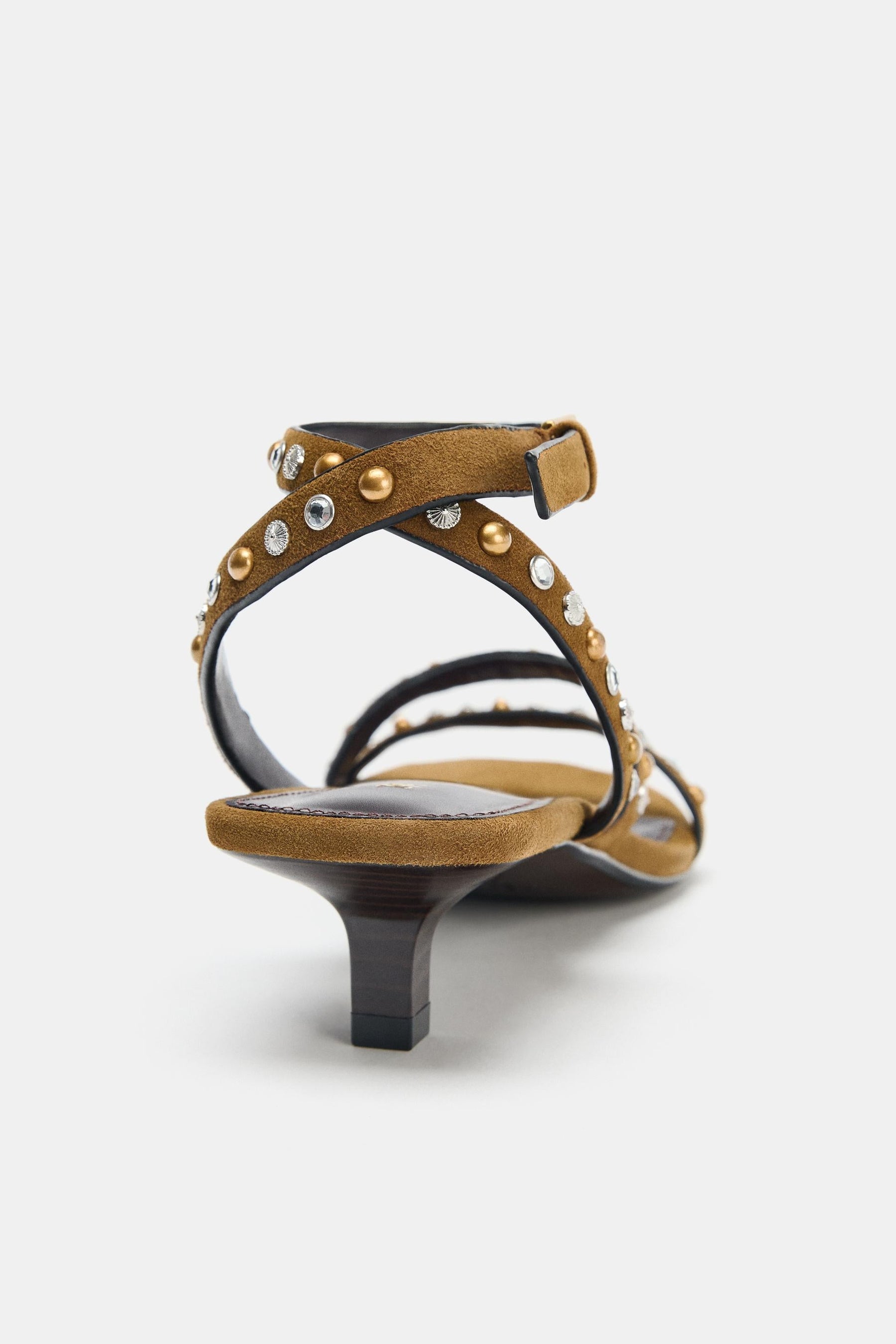 Studded Kitten Heel Sandals