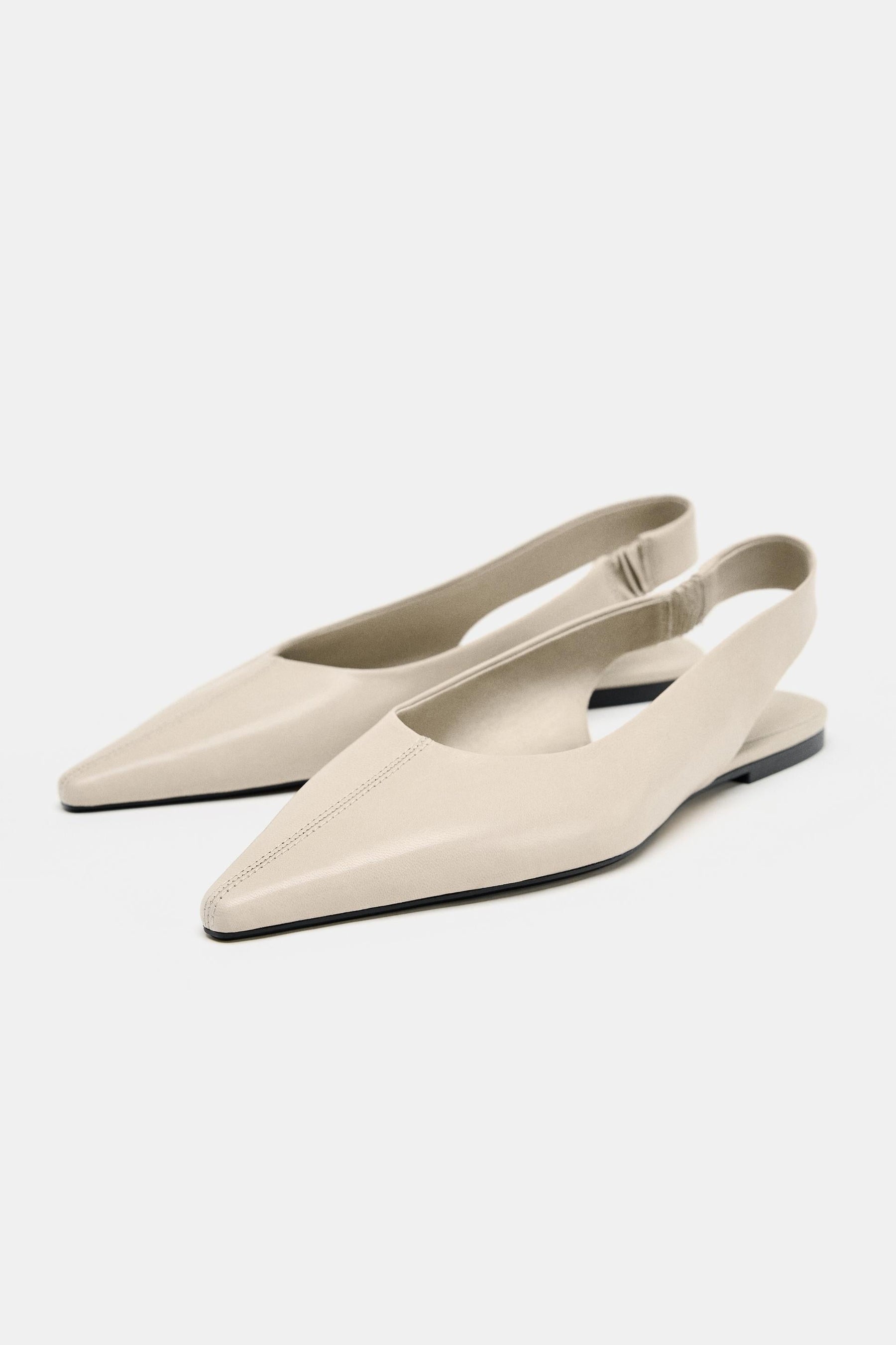 LEATHER BALLERINA FLATS