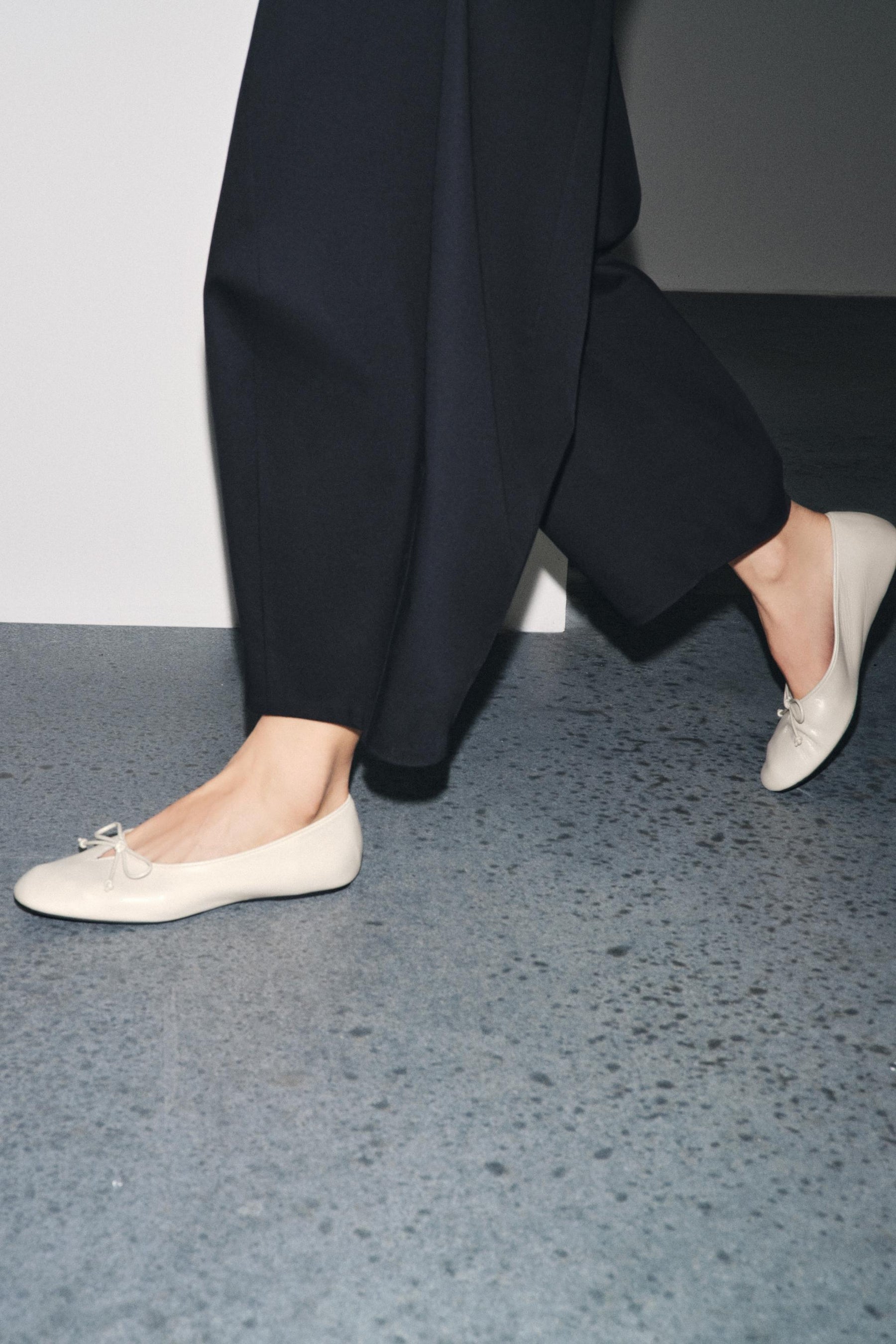 Leather Ballerina Shoes