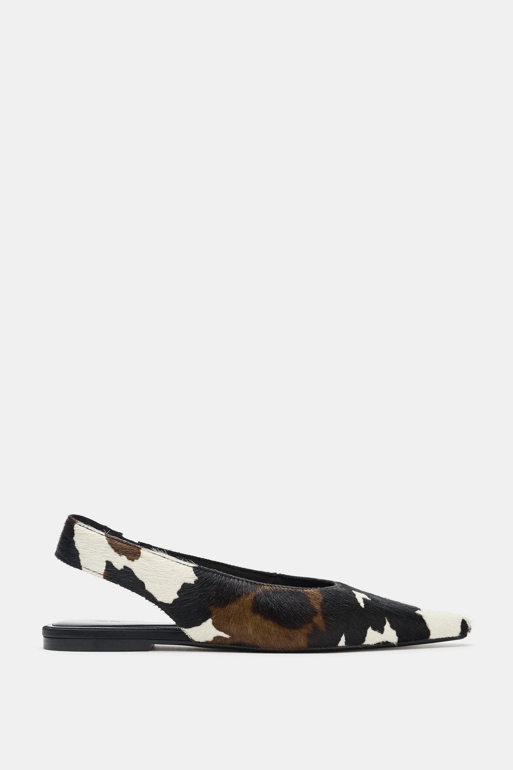 LEATHER SLINGBACK FLATS