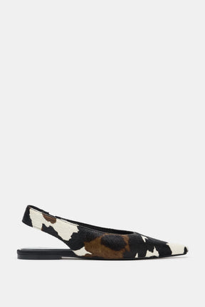 LEATHER SLINGBACK FLATS