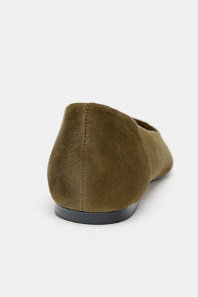 Suede Pointed Ballerinas