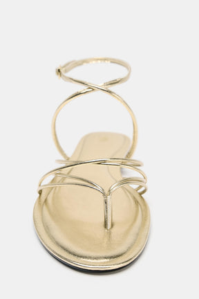 Gold Strap Sandals