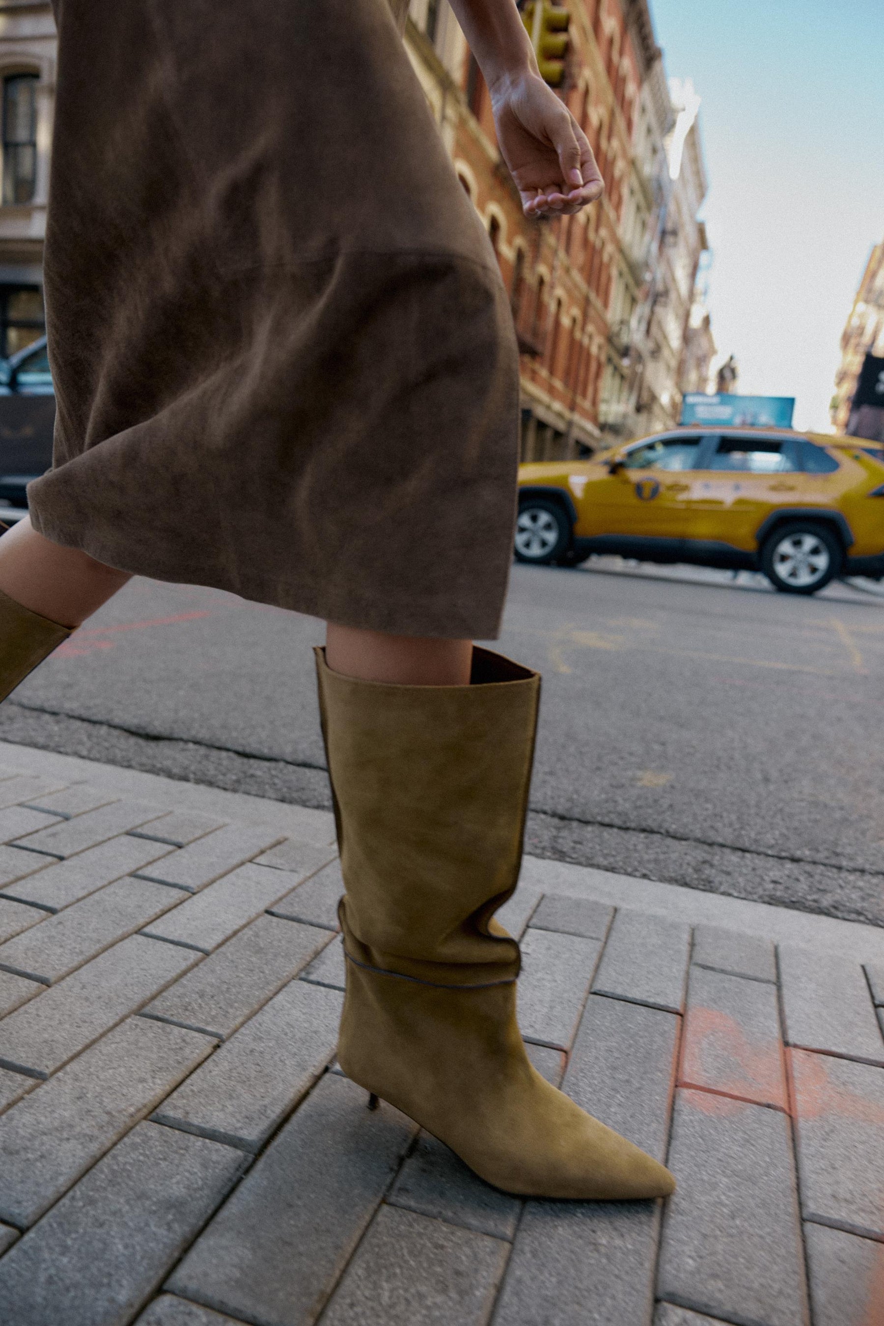 Suede Split Boots