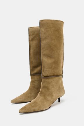 Suede Split Boots