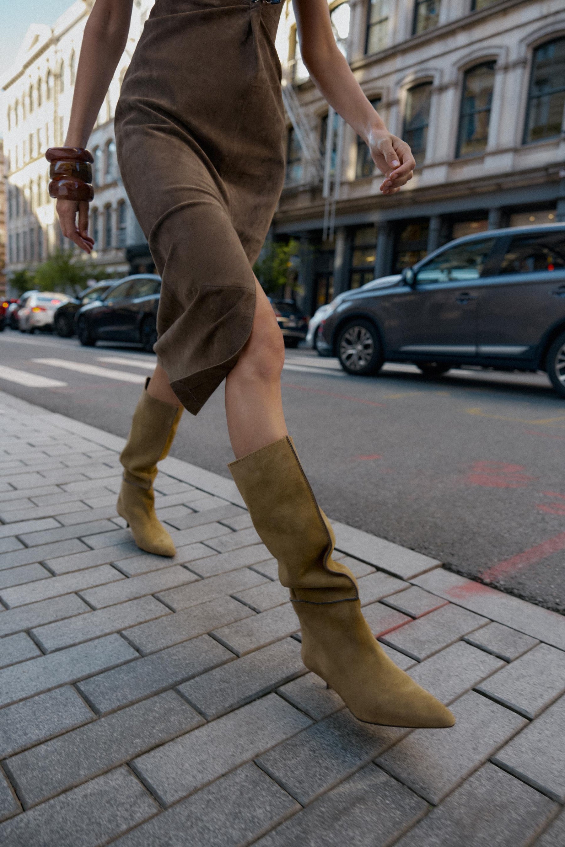 Suede Split Boots