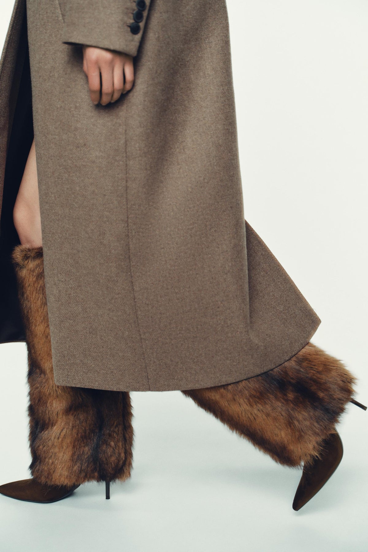 Faux Fur Heeled Boots