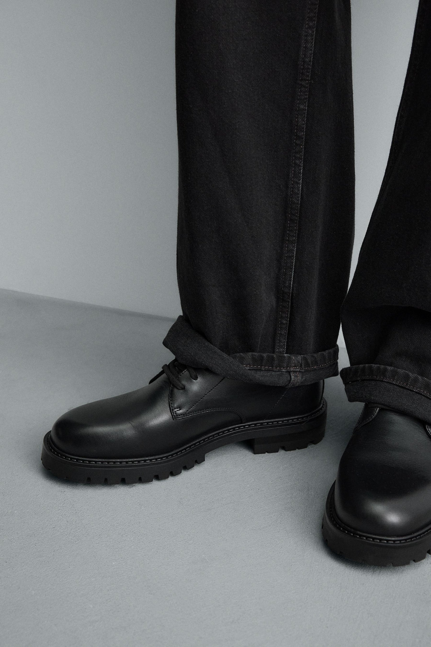 Leather Lace-up Boots