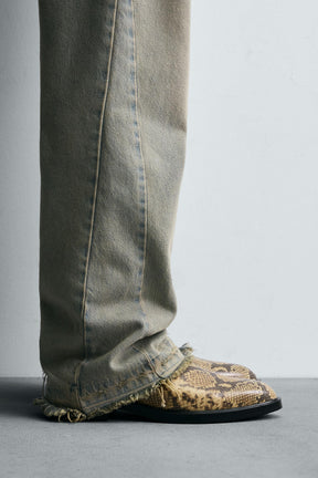 ANIMAL PRINT LEATHER BOOTS - Image 1