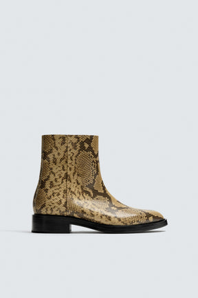 ANIMAL PRINT LEATHER BOOTS - Image 4