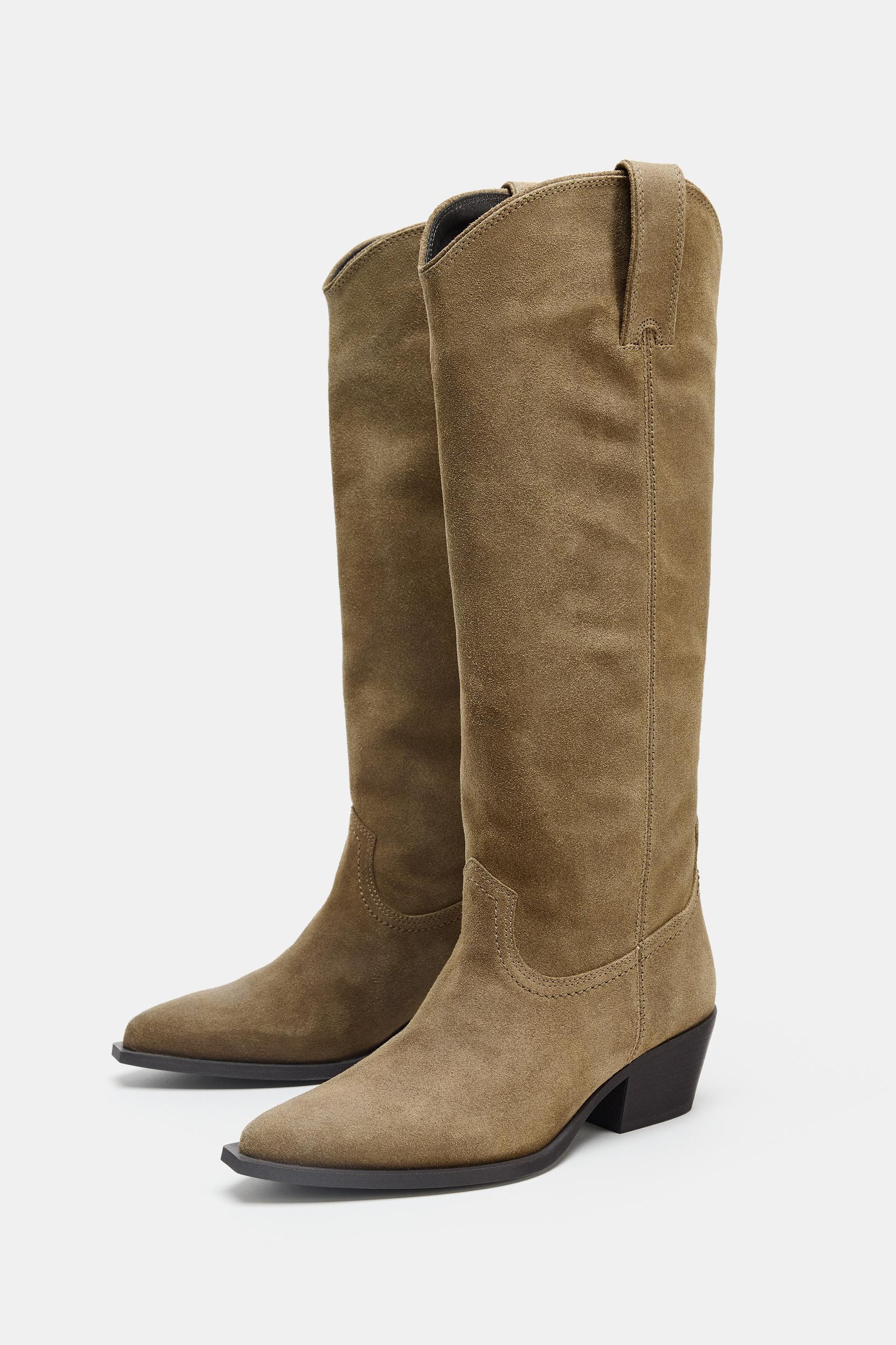 SUEDE KNEE-HIGH BOOTS