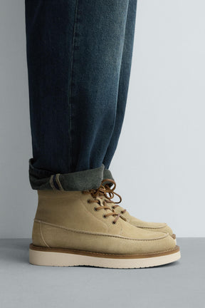 LEATHER LACE-UP BOOTS - Image 1