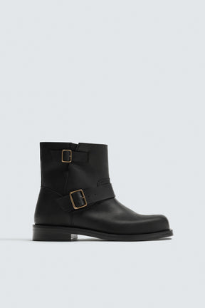 BUCKLED LEATHER BOOTS - Image 4