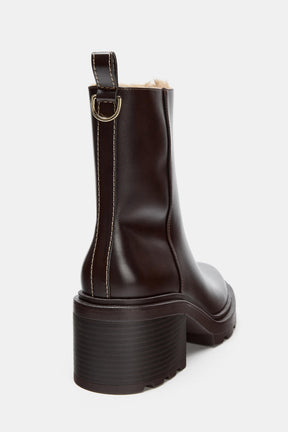 Faux Fur Lined Ankle