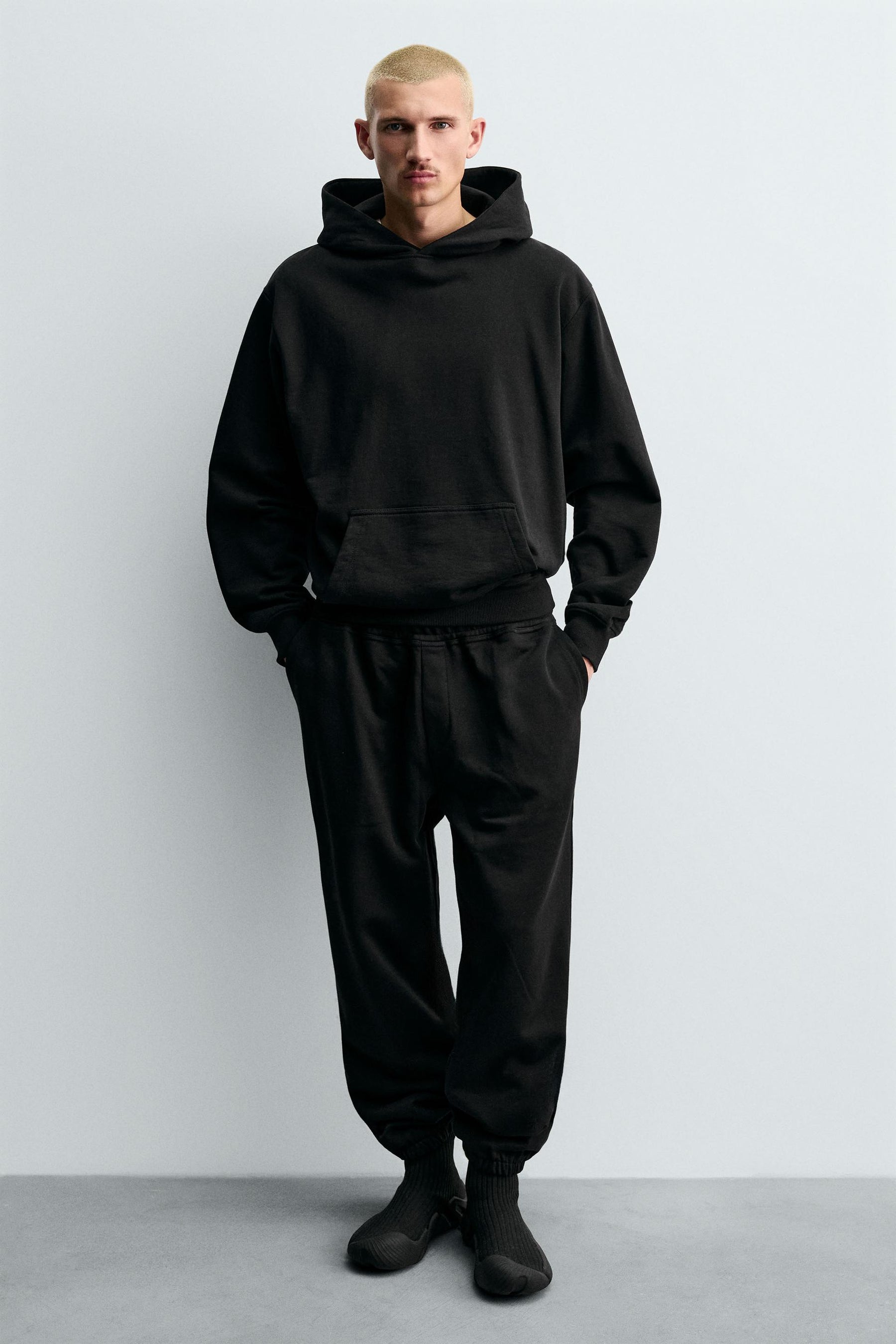 FABRIC HIGH-TOP TRAINERS - Image 1