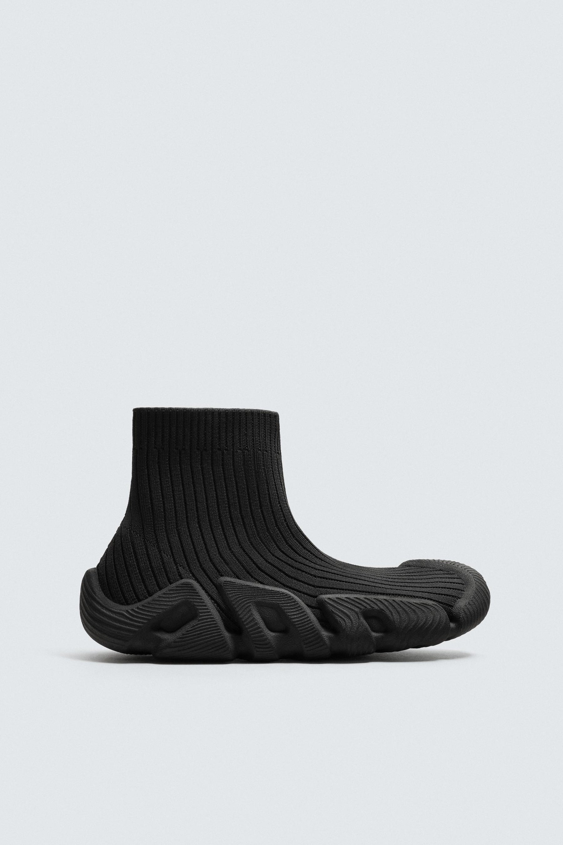 FABRIC HIGH-TOP TRAINERS - Image 4
