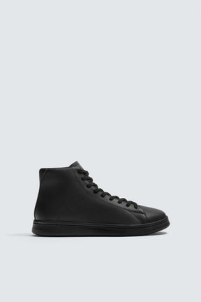 Leder-High-Top-Sneaker