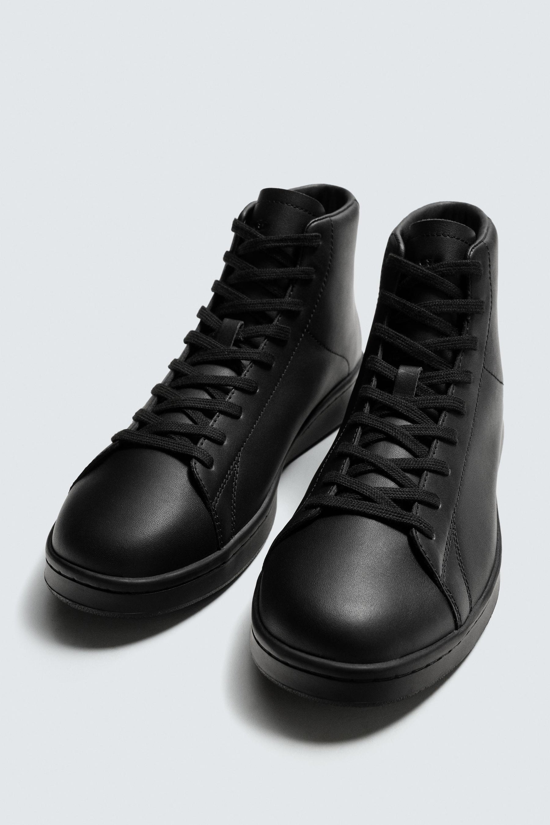 Leder-High-Top-Sneaker