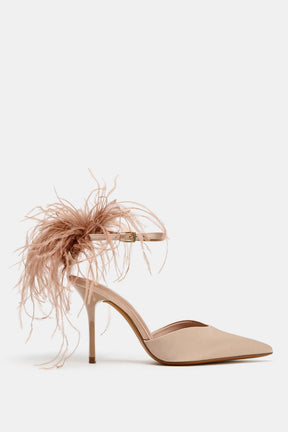 Feather High Heels