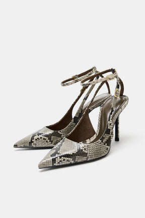 Animal Print Heeled Shoes