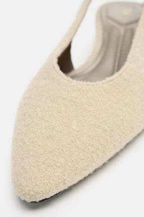 Shearling Slingback Shoes