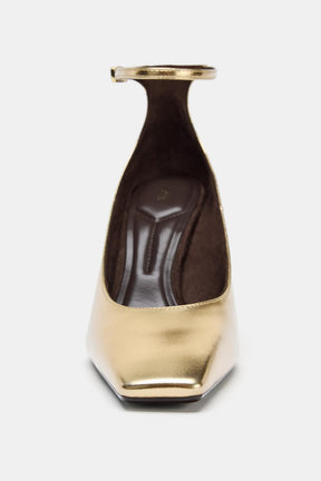 METALLIC HIGH-HEEL SHOES