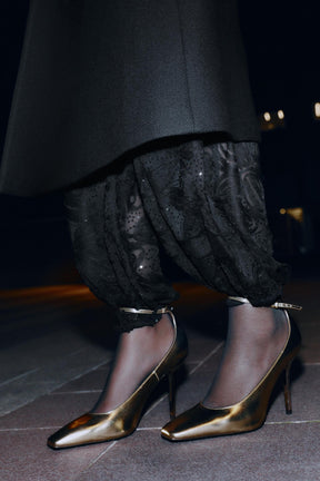METALLIC HIGH-HEEL SHOES
