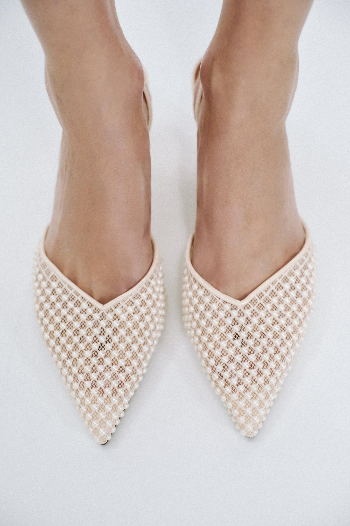 Perlen-Slingback-Schuhe