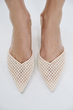 Perlen-Slingback-Schuhe