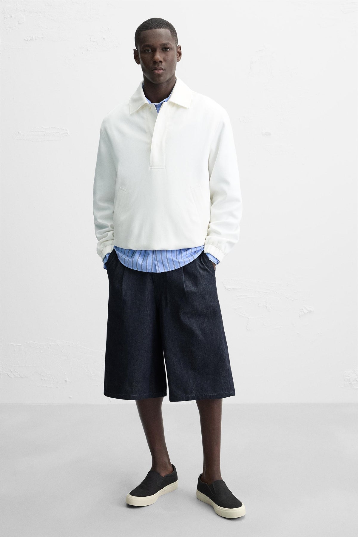 FABRIC LACELESS TRAINERS - Image 2