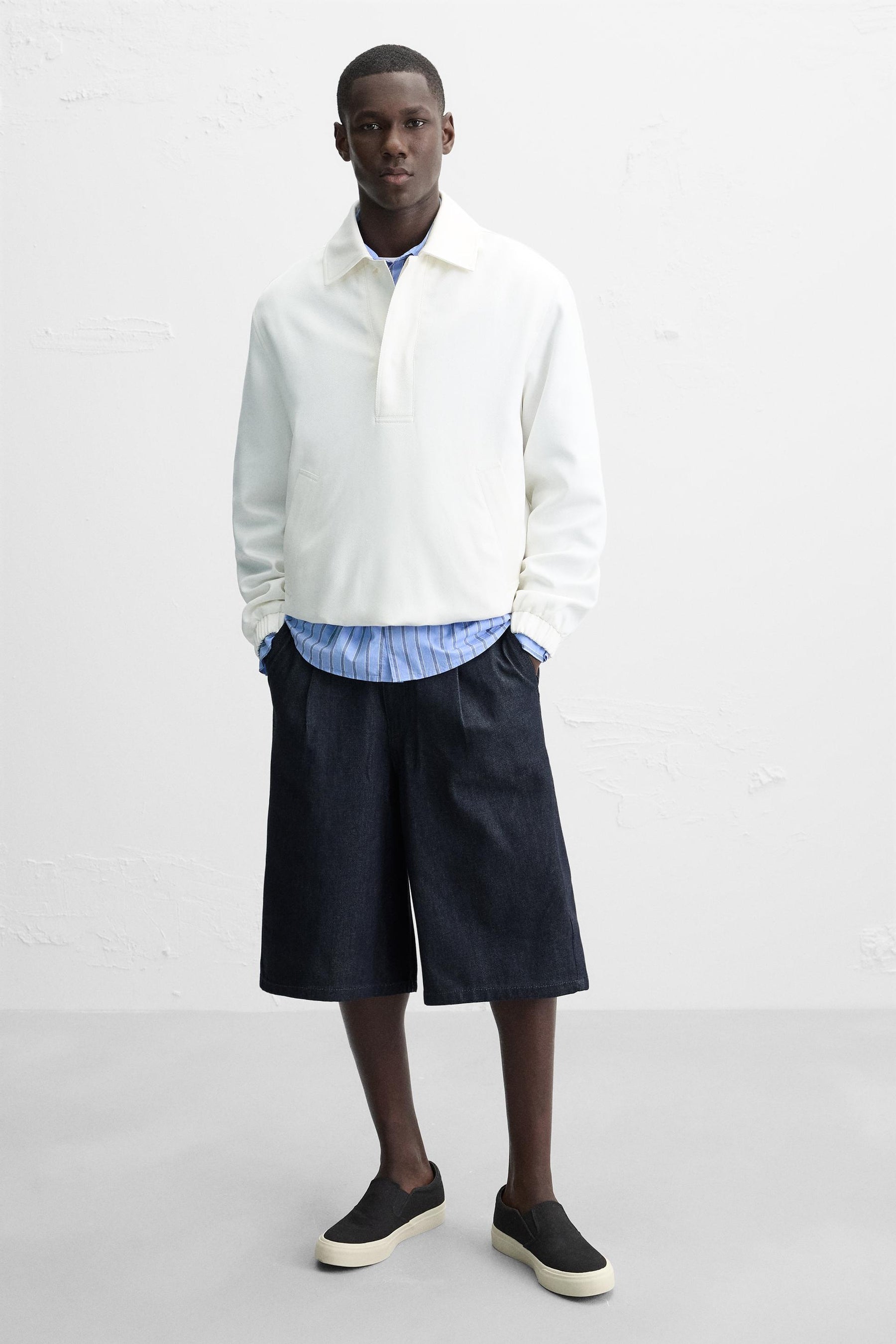 FABRIC LACELESS TRAINERS - Image 2