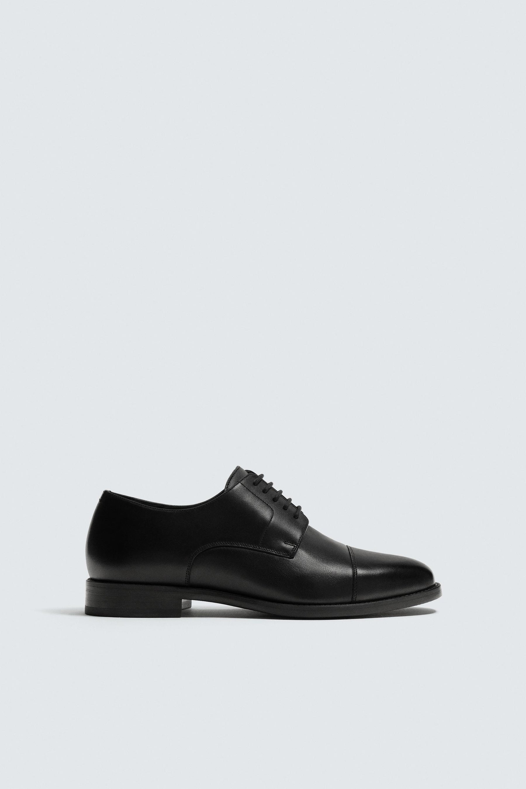 LEATHER DERBY SHOES - Image 1