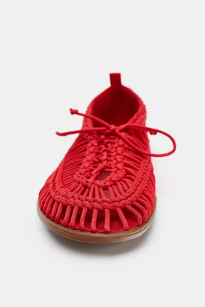 Braided Lace-up Shoes